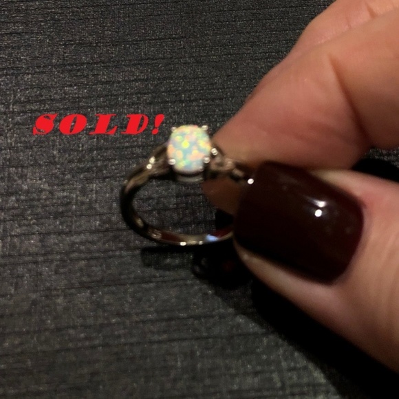 Jewelry - NEW Sterling Silver Opal Ring! 7